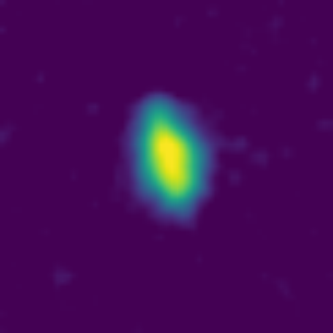 A clean Hα map: a single bright galaxy standing out from a smooth background